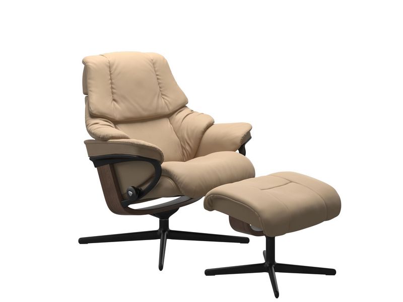 Stressless Reno (M) Cross Chair with Ottoman 