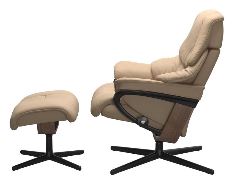 Stressless Reno (M) Cross Chair with Ottoman 