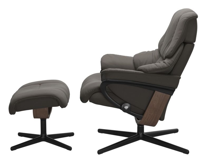 Stressless Reno (M) Cross Chair with Ottoman 