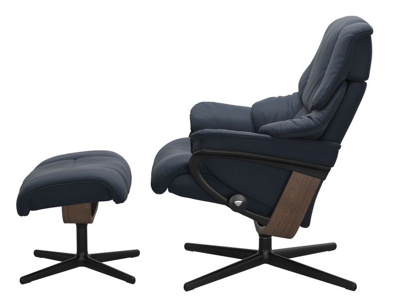 Stressless Reno (M) Cross Chair with Ottoman 