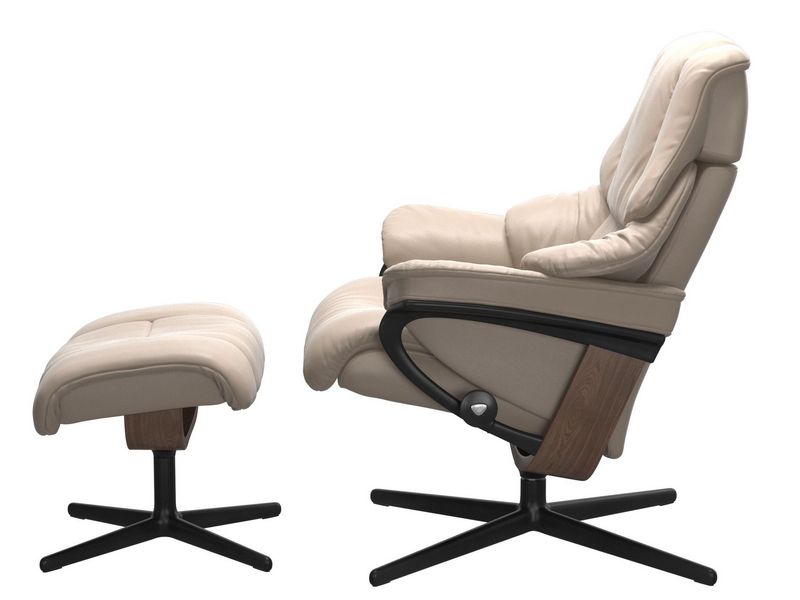 Stressless Reno (M) Cross Chair with Ottoman 