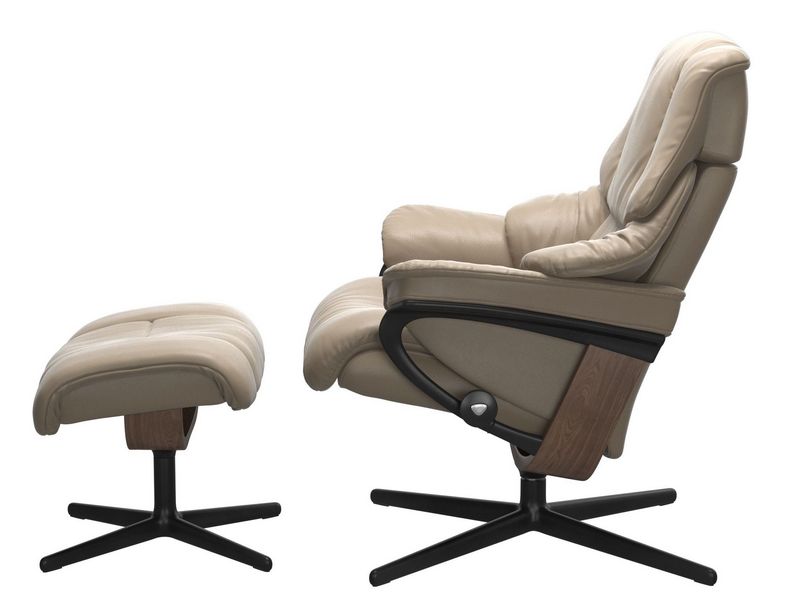 Stressless Reno (M) Cross Chair with Ottoman 