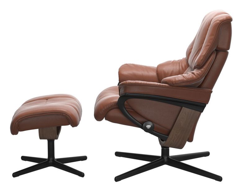 Stressless Reno (M) Cross Chair with Ottoman 