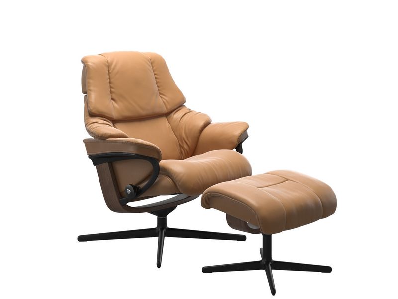 Stressless Reno (M) Cross Chair with Ottoman 