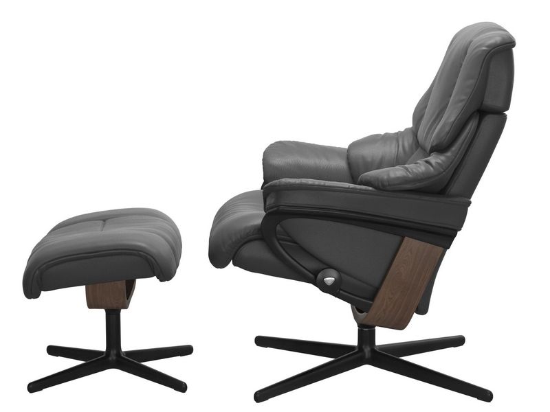 Stressless Reno (M) Cross Chair with Ottoman 