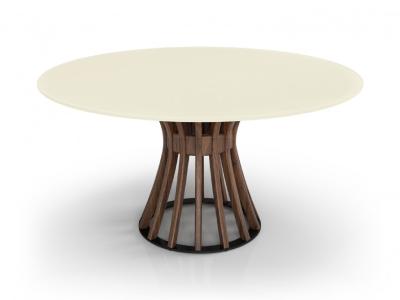 Huppe 60" Jolene Dining Table in Wood & Glass - 5988VC