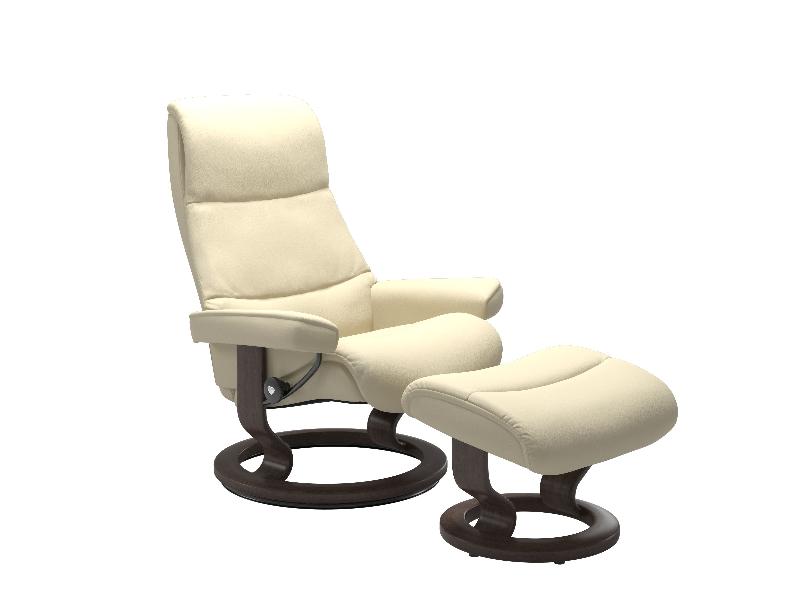 Stressless View (M) Classic Chair with Footstool 