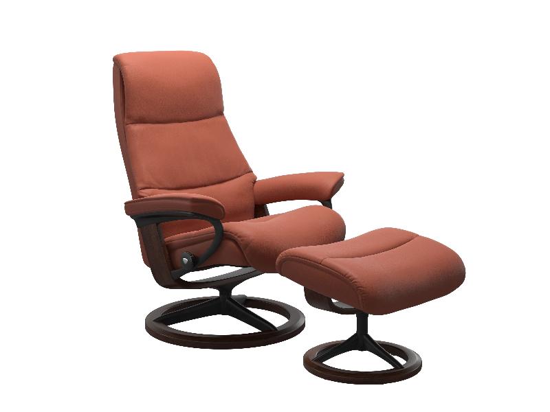 Stressless View (M) Signature Chair with Footstool 