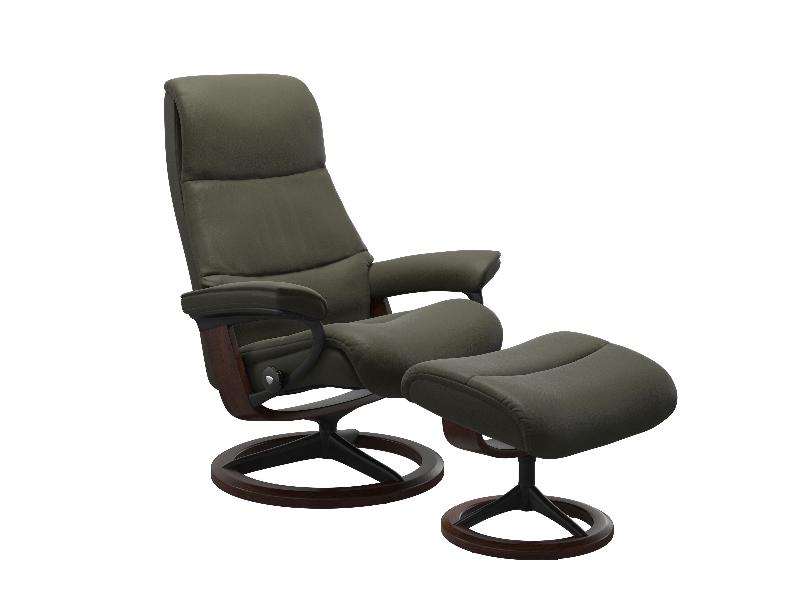 Stressless View (M) Signature Chair with Footstool 