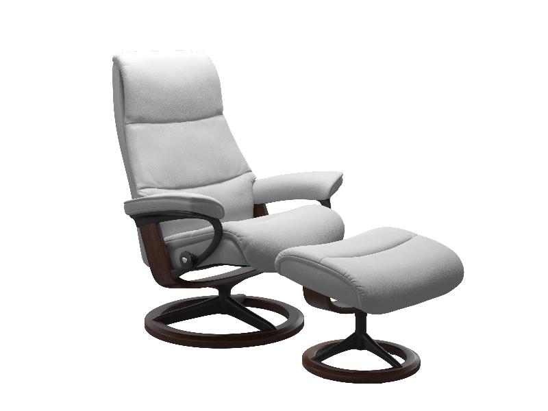 Stressless View (M) Signature Chair with Footstool 