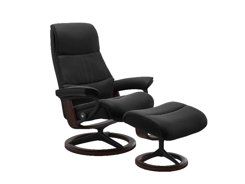 Stressless View (M) Signature Chair with Footstool 