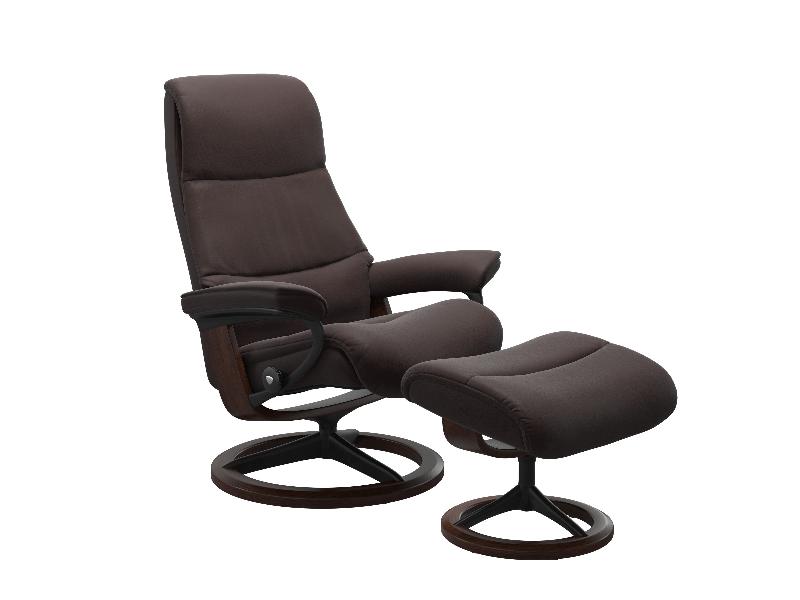 Stressless View (M) Signature Chair with Footstool 
