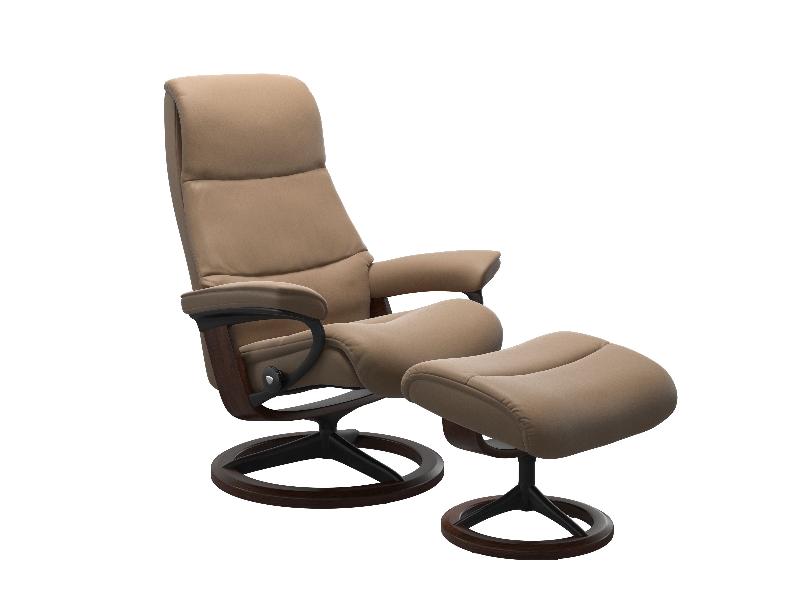 Stressless View (M) Signature Chair with Footstool 