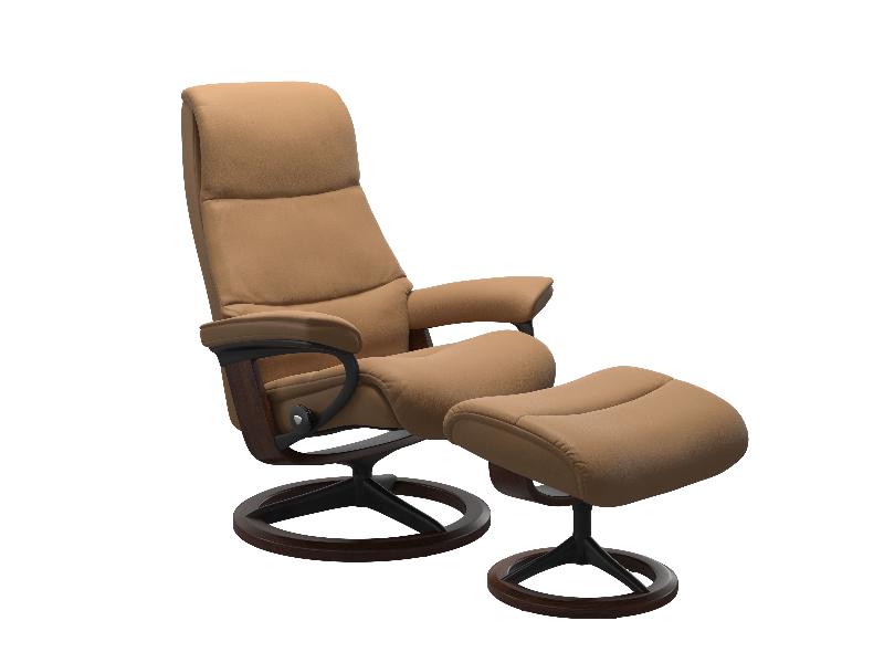 Stressless View (M) Signature Chair with Footstool 