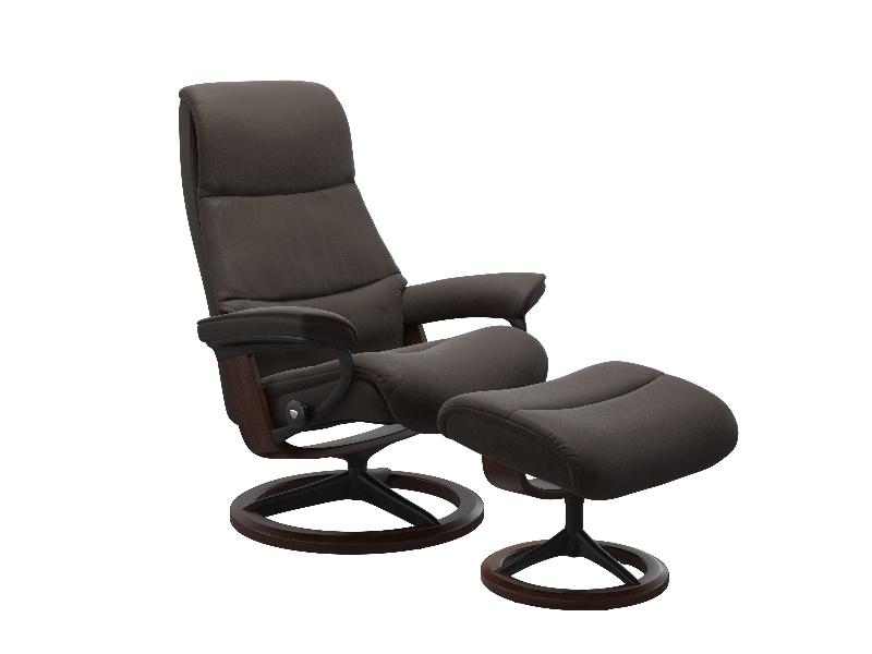Stressless View (M) Signature Chair with Footstool 
