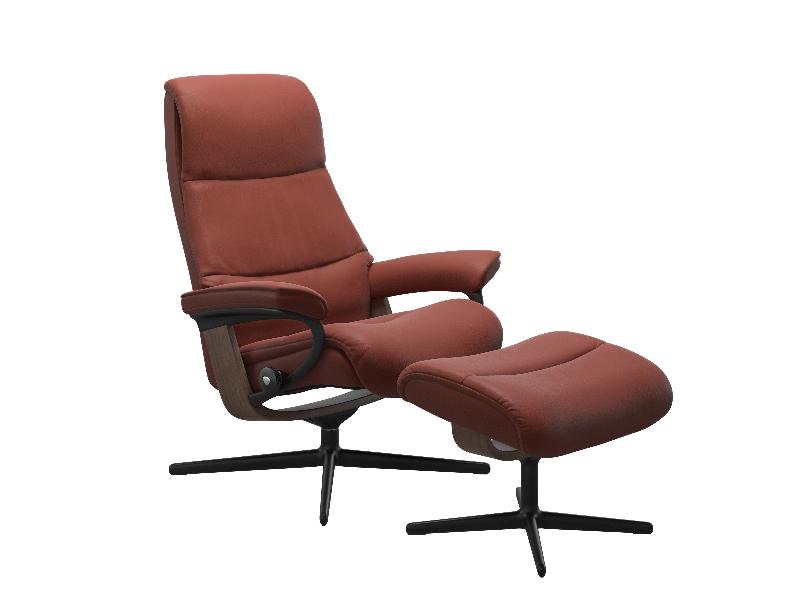 Stressless View (M) Cross Chair with Ottoman 