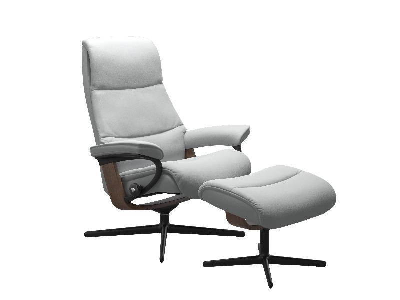 Stressless View (M) Cross Chair with Ottoman 