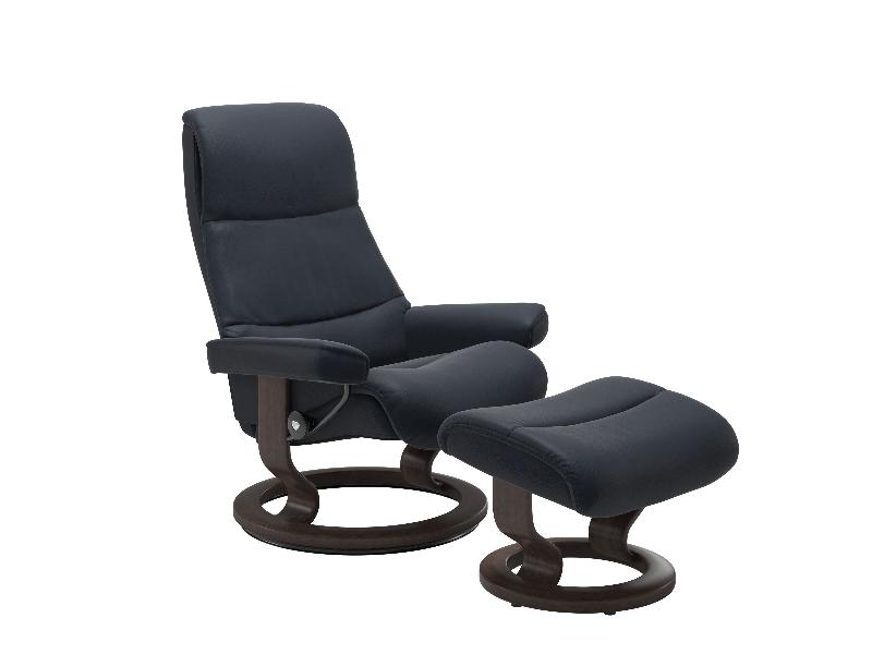 Stressless View (M) Classic Chair with Footstool 