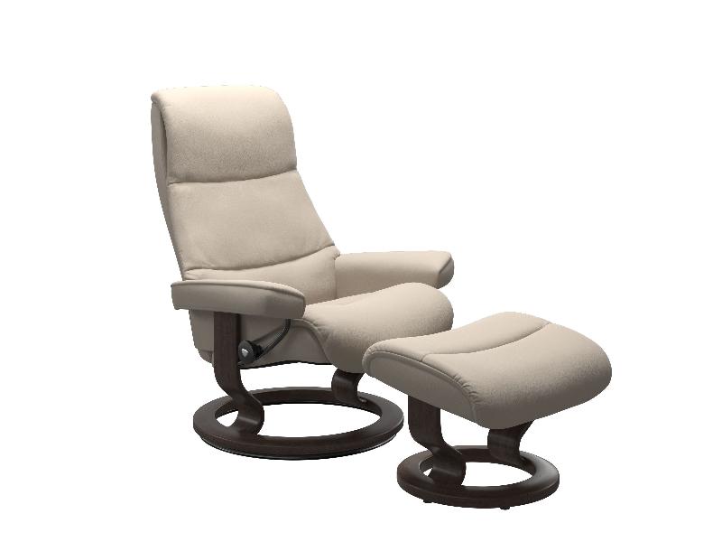 Stressless View (M) Classic Chair with Footstool 