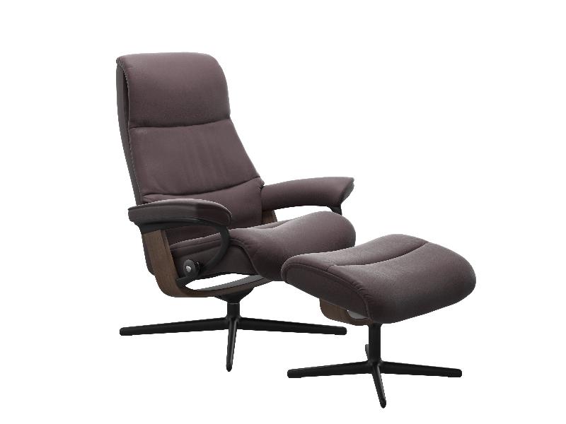 Stressless View (M) Cross Chair with Ottoman 