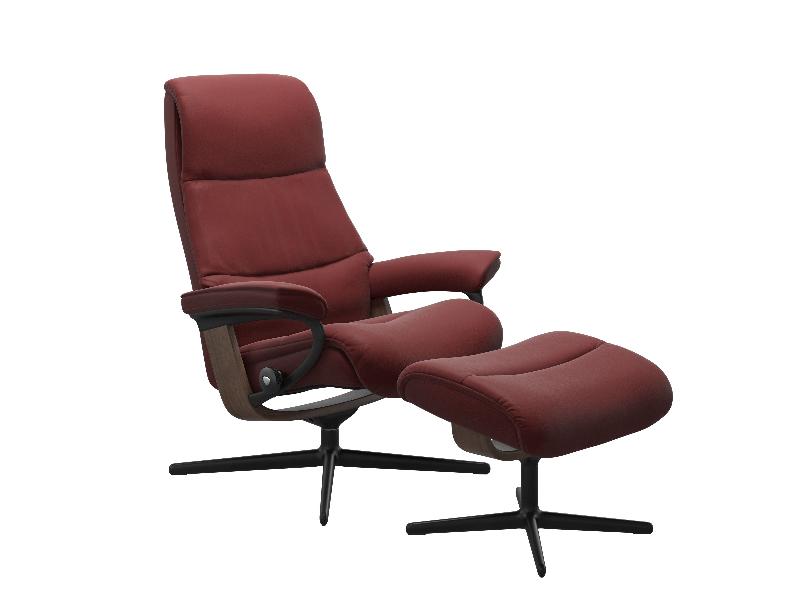 Stressless View (M) Cross Chair with Ottoman 