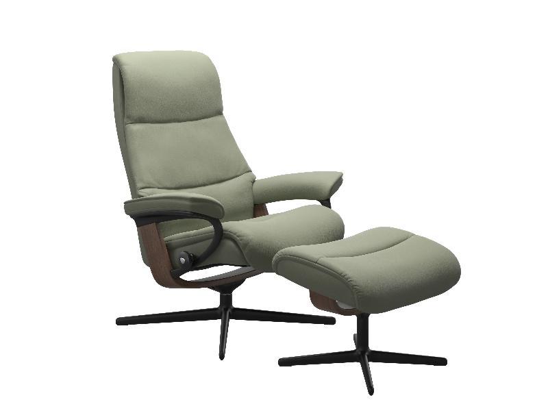 Stressless View (M) Cross Chair with Ottoman 