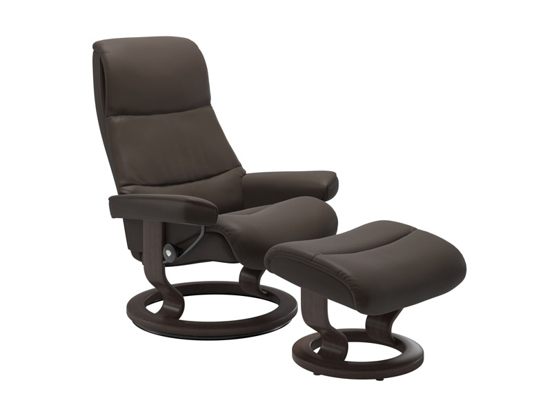 Stressless View (M) Classic Chair with Footstool 