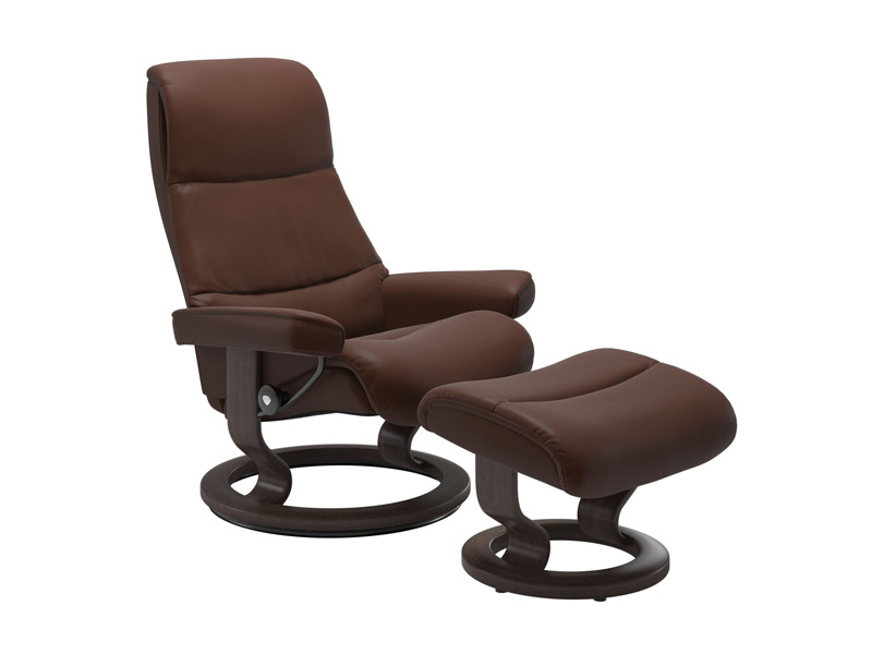 Stressless View (M) Classic Chair with Footstool 