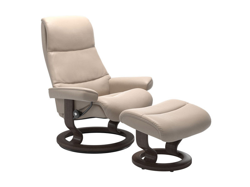 Stressless View (M) Classic Chair with Footstool 