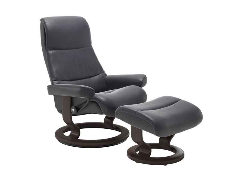 Stressless View (M) Classic Chair with Footstool 