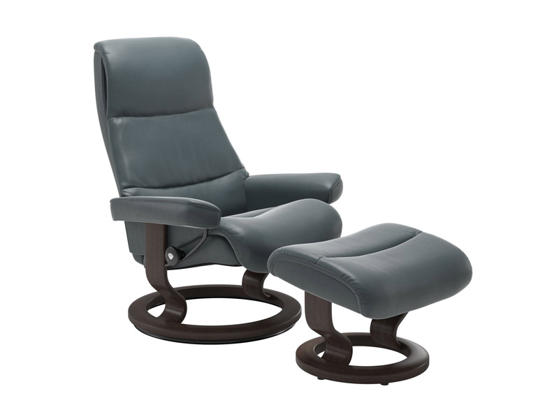 Stressless View (M) Classic Chair with Footstool 