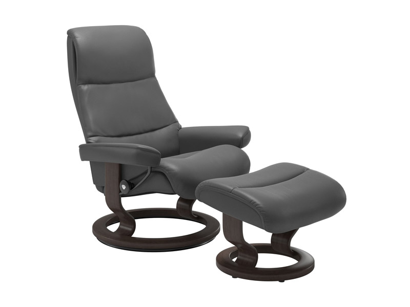Stressless View (M) Classic Chair with Footstool 