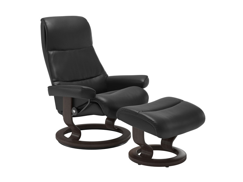 Stressless View (M) Classic Chair with Footstool 
