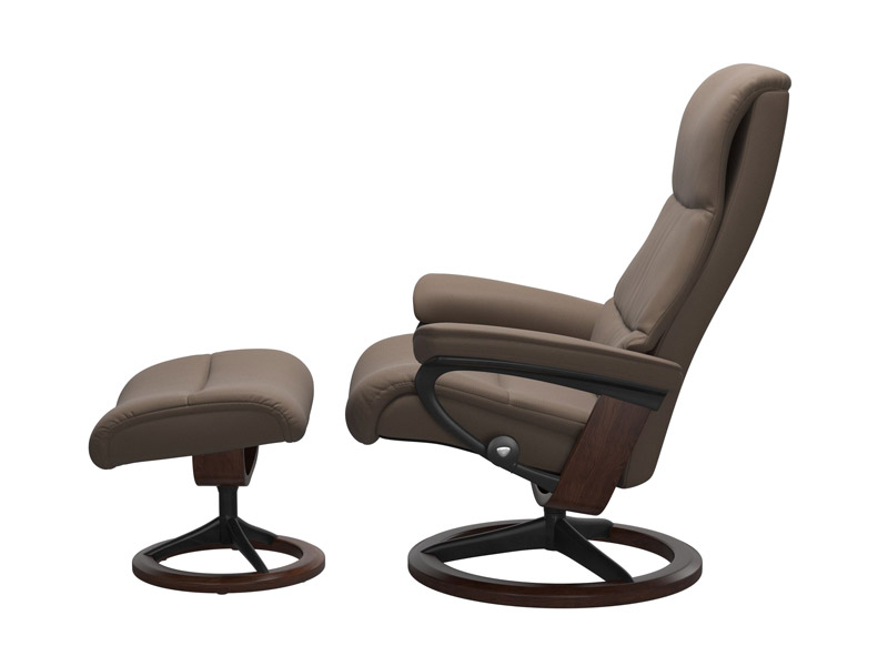 Stressless View (M) Signature Chair with Footstool 