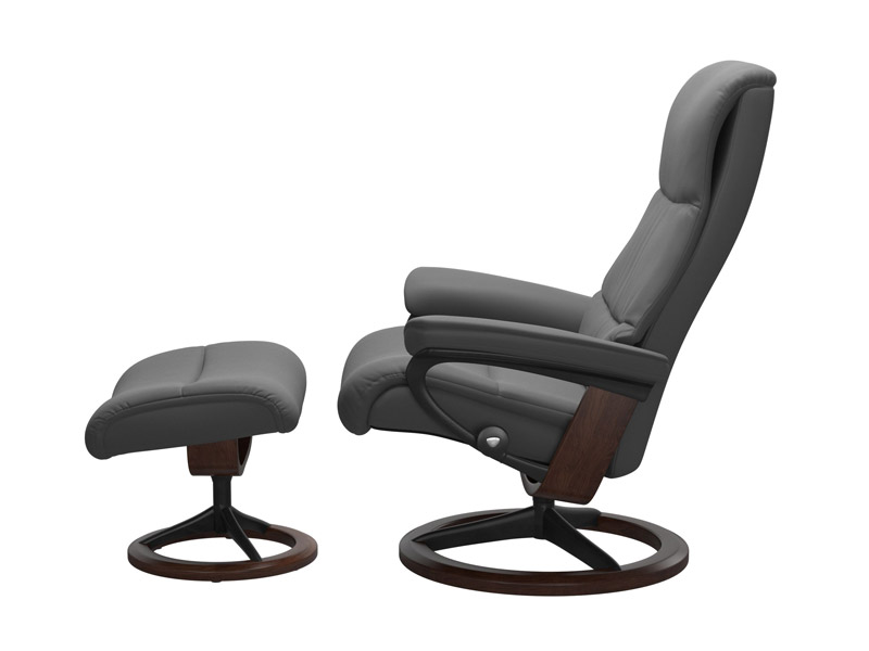 Stressless View (M) Signature Chair with Footstool 