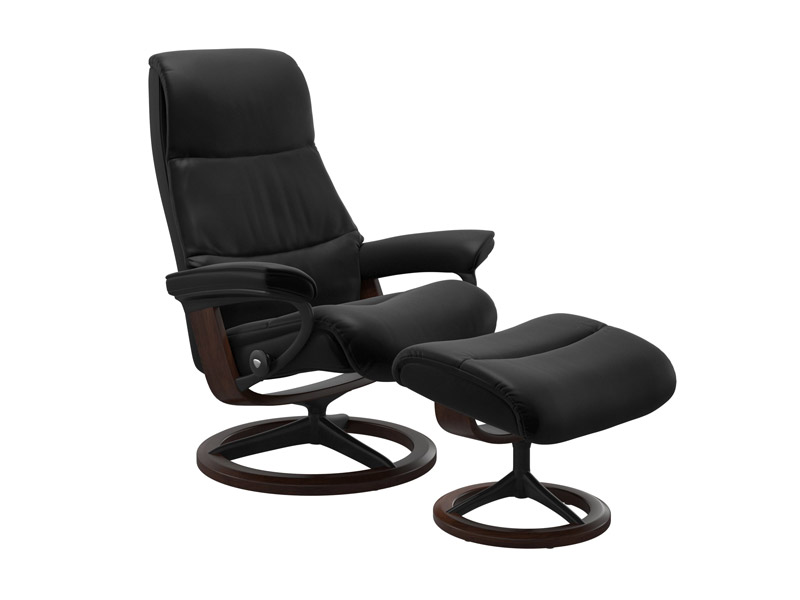 Stressless View (M) Signature Chair with Footstool 