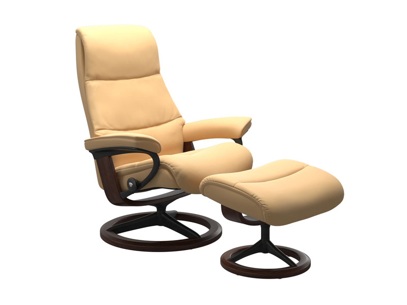 Stressless View (M) Signature Chair with Footstool 
