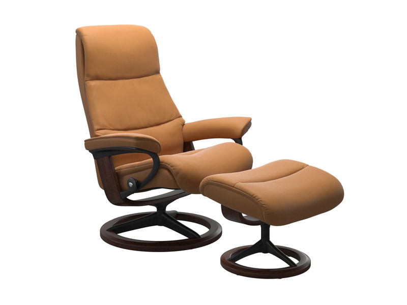 Stressless View (M) Signature Chair with Footstool 