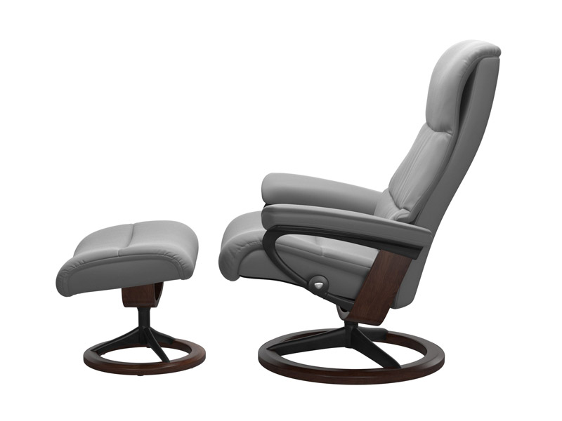 Stressless View (M) Signature Chair with Footstool 