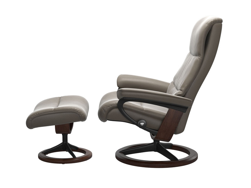 Stressless View (M) Signature Chair with Footstool 