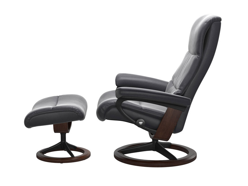 Stressless View (M) Signature Chair with Footstool 