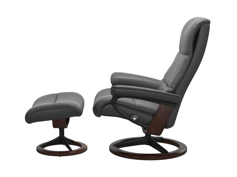 Stressless View (M) Signature Chair with Footstool 