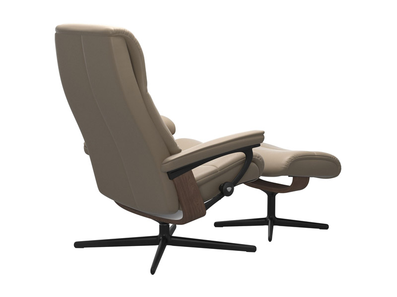 Stressless View (M) Cross Chair with Ottoman 