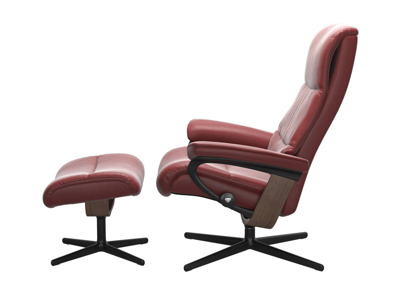 Stressless View (M) Cross Chair with Ottoman 