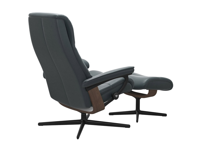 Stressless View (M) Cross Chair with Ottoman 