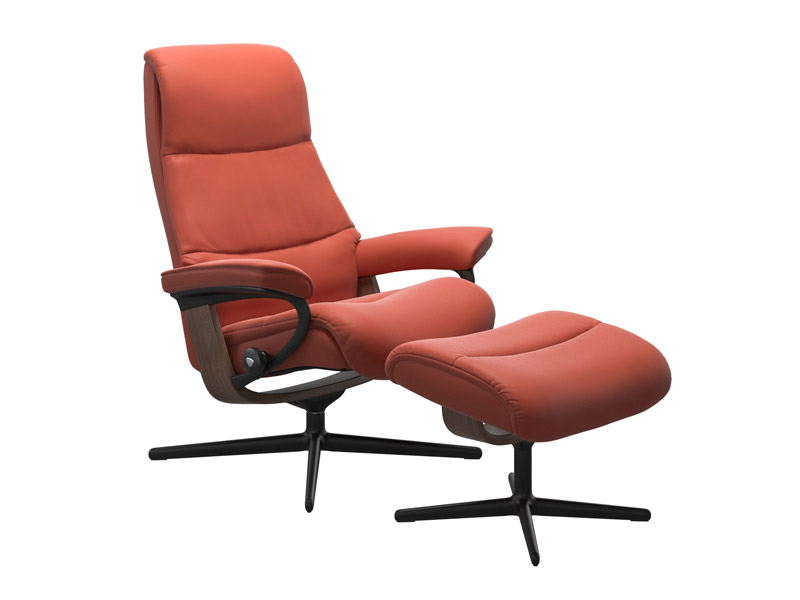 Stressless View (M) Cross Chair with Ottoman 