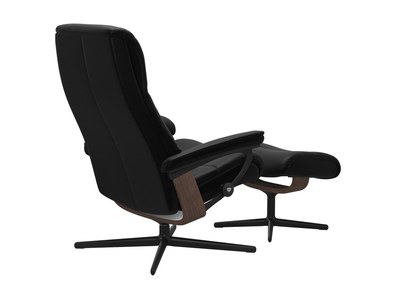 Stressless View (M) Cross Chair with Ottoman 