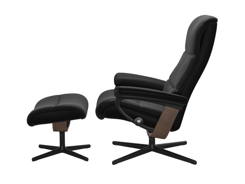 Stressless View (M) Cross Chair with Ottoman 