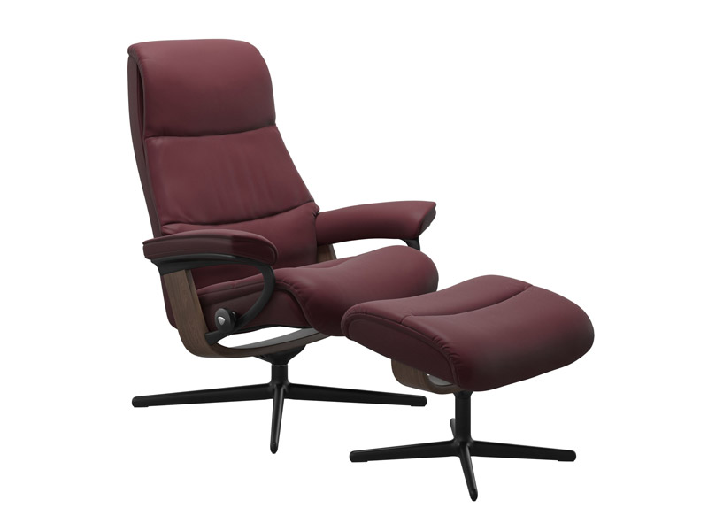 Stressless View (M) Cross Chair with Ottoman 