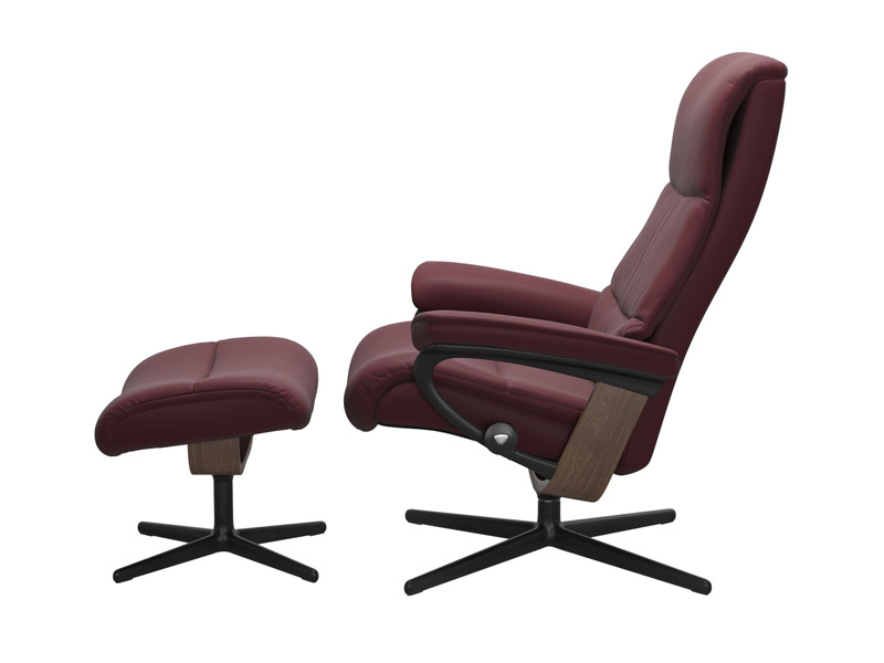 Stressless View (M) Cross Chair with Ottoman 